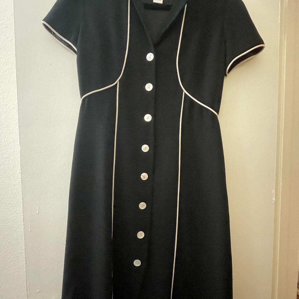 Vintage Black Button-Down Dress